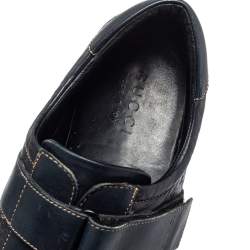 Pre Owned Gucci Blue Guccissima Leather Velcro Sneakers Size 44