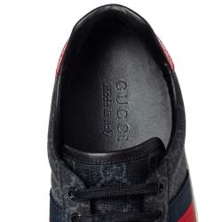 مملوكة مسبقًا Gucci Grey GG Supreme Canvas Ace Sneakers Size 39.5