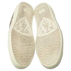 Gucci Beige/Brown GG Supreme Canvas and Leather Low Top Sneakers Size 39