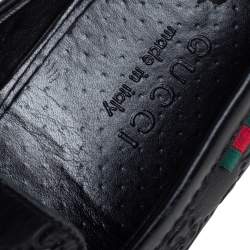 مملوكة مسبقًا Gucci Black Guccissima Leather Slip on Loafers Size 40