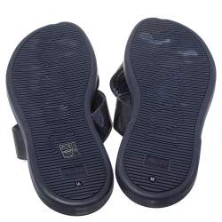 مملوكة مسبقًا صندل سلايد غوتشي كانفاس أزرق مقاس 48