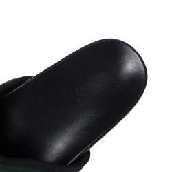 Pre Owned صندل إصبع فلات غوتشي GG نمط ويب أسود مقاس 42.5