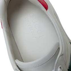 Pre Owned Gucci White Leather Ace Low Top Sneakers Size 40