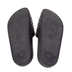 Gucci Black Rubber Slide Sandals Size 43