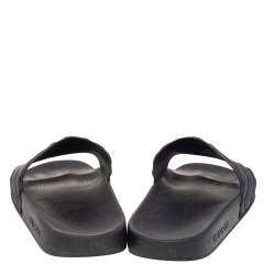 Gucci Black Rubber Slide Sandals Size 43