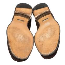 مملوكة مسبقًا Gucci Dark Brown Suede Horsebit Loafers Size 42