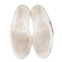 Gucci White Leather Ace Removable Patch Low Top Sneakers Size 45
