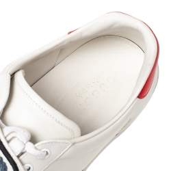 Gucci White Leather Ace Removable Patch Low Top Sneakers Size 45