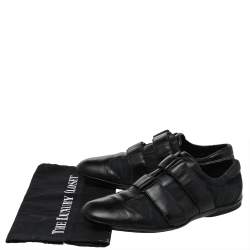 Gucci Black GG Canvas and Leather Velcro Sneakers Size 41.5