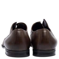 Gucci Army Green Leather Wing Tip Derby Size 44