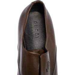 Gucci Army Green Leather Wing Tip Derby Size 44