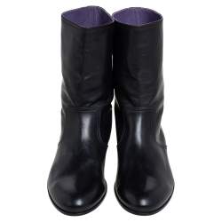 Gucci Black Leather Chelsea Ankle Boots Size 41.5