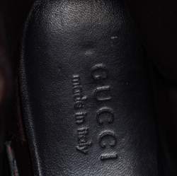 Gucci Brown Leather Hysteria Combat Boots Size 41
