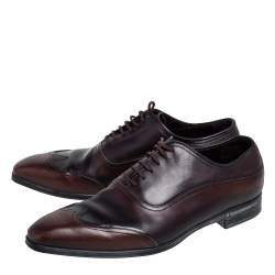 Gucci Ombre Brown Leather Oxford Size 41