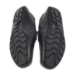 Gucci Black Leather Horsebit Slip On Loafers Size 46.5