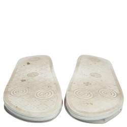 مملوكة مسبقًا صندل سلايد غوتشي أوريجينال جلد أبيض مقاس 43