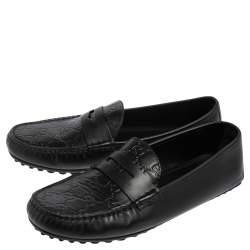 مملوكة مسبقًا حذاء لوفرز غوتشي جلد عوتشيسيما أسود سليب أون مقاس 42.5