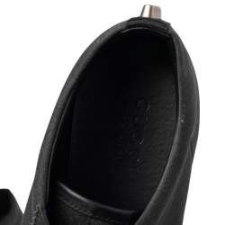Gucci Black Glitter Bambi Web Detail Low Top Sneakers Size 42