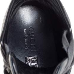 Pre Owned حذاء رياضي غوتشي كودا كانفاس أمبرايم جي جي رصاصي عنق مرتفع مقاس 42.5