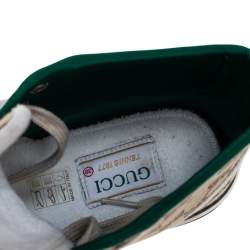 مملوكة مسبقًا Gucci Beige GG Canvas Tennis 1977 High Top Sneakers Size 38