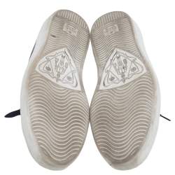 Pre Owned Gucci Grey GG Supreme Canvas Ace Low Top Sneakers Size 42.5