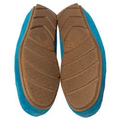 Gucci Blue Suede Horsebit Loafers Size 42.5
