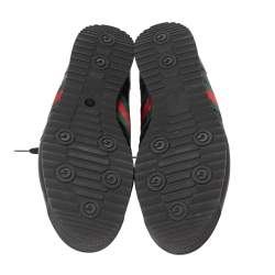 مملوكة مسبقًا Gucci Black Guccissima Leather Low Top Sneakers Size 44