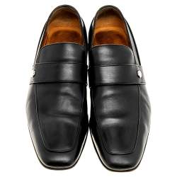 Gucci Black Leather Loafers Size 42.5