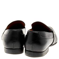 Gucci Black Leather Loafers Size 42.5