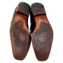Gucci Black Leather Loafers Size 42.5