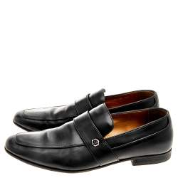 Gucci Black Leather Loafers Size 42.5