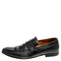 Gucci Black Leather Loafers Size 42.5
