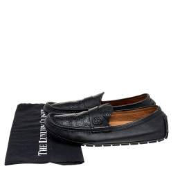 مملوكة مسبقًا حذاء لوفرز غوتشي سليب أون جلد مايكرو غوتشيسيما أسود مقاس 41.5