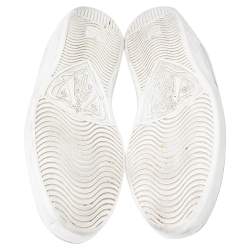 Gucci White Leather Web Ace Low Top Sneakers Size 45.5