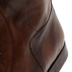 Gucci Dark Brown Leather Knee Length Boots Size 42