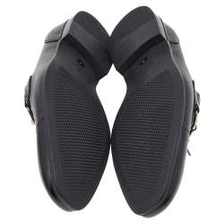 مملوكة مسبقًا Gucci Black Leather Horsebit Loafers Size 42