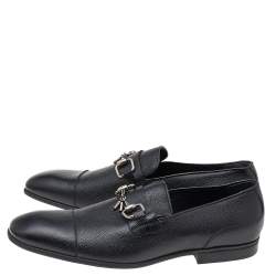 مملوكة مسبقًا Gucci Black Leather Horsebit Loafers Size 42