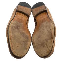 Gucci Tan Python Leather Horsebit Loafers Size 42.5