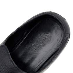 Pre Owned Gucci Black Leather Buckle Loafers Size 45 