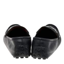 Pre Owned حذاء لوفرز غوتشي سليب أون هورسبيت جلد أسود مقاس 46