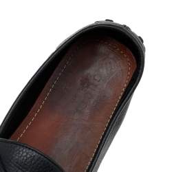 Pre Owned حذاء لوفرز غوتشي سليب أون هورسبيت جلد أسود مقاس 46