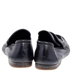 مملوكة مسبقًا حذاء لوفرز غوتشي فريدريك ويب جلد أسود مقاس 45