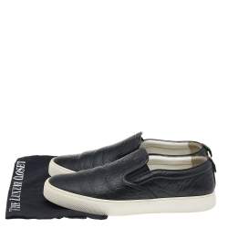 مملوكة مسبقًا Gucci Black Guccissima Leather Slip On Sneakers Size 44