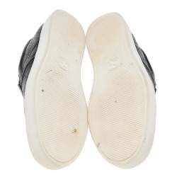 مملوكة مسبقًا Gucci Black Guccissima Leather Slip On Sneakers Size 44