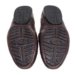 Gucci Brown Guccissima Leather Penny Loafers Size 44