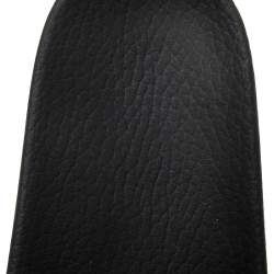 Gucci Black Guccissima Leather Flat Slides Size 41 