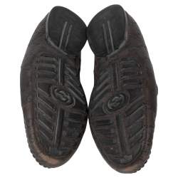 Pre Owned Gucci Brown Guccissima Leather Penny Loafers Size 42.5