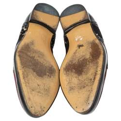 Gucci Multicolor Leather and Printed Calf Hair Trim Tassel Detail Slip-on Loafers Size 43