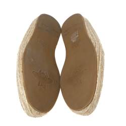 Pre Owned Gucci Brown Suede  Horsebit Espadrille Loafers Size 42
