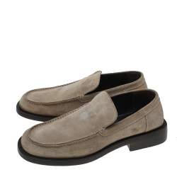 Gucci Beige Suede Slip on Loafers Size 42